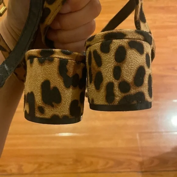 Qupid heels WOMENS SIZE 10 brown cheetah print - Picture 7 of 12